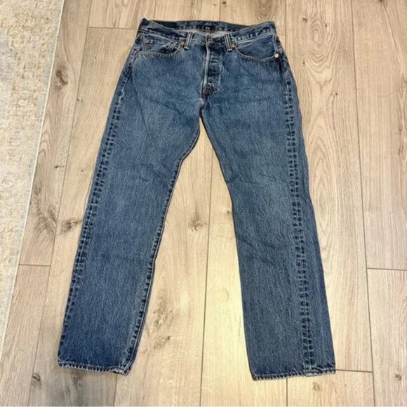Levi’s straight leg high rise jeans light wash size 31 W - Picture 10 of 15